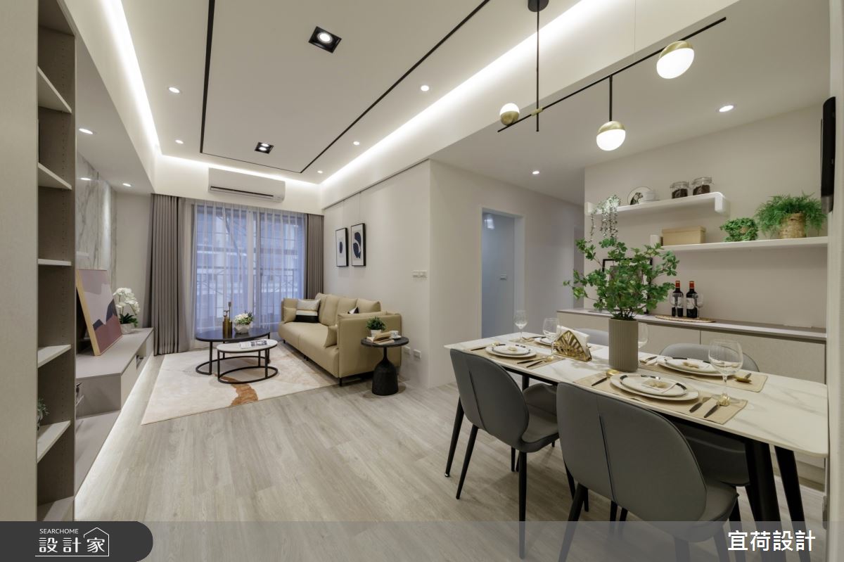 36坪新成屋(5年以下)＿現代風客廳餐廳案例圖片＿宜荷設計＿宜荷_雅緻之2