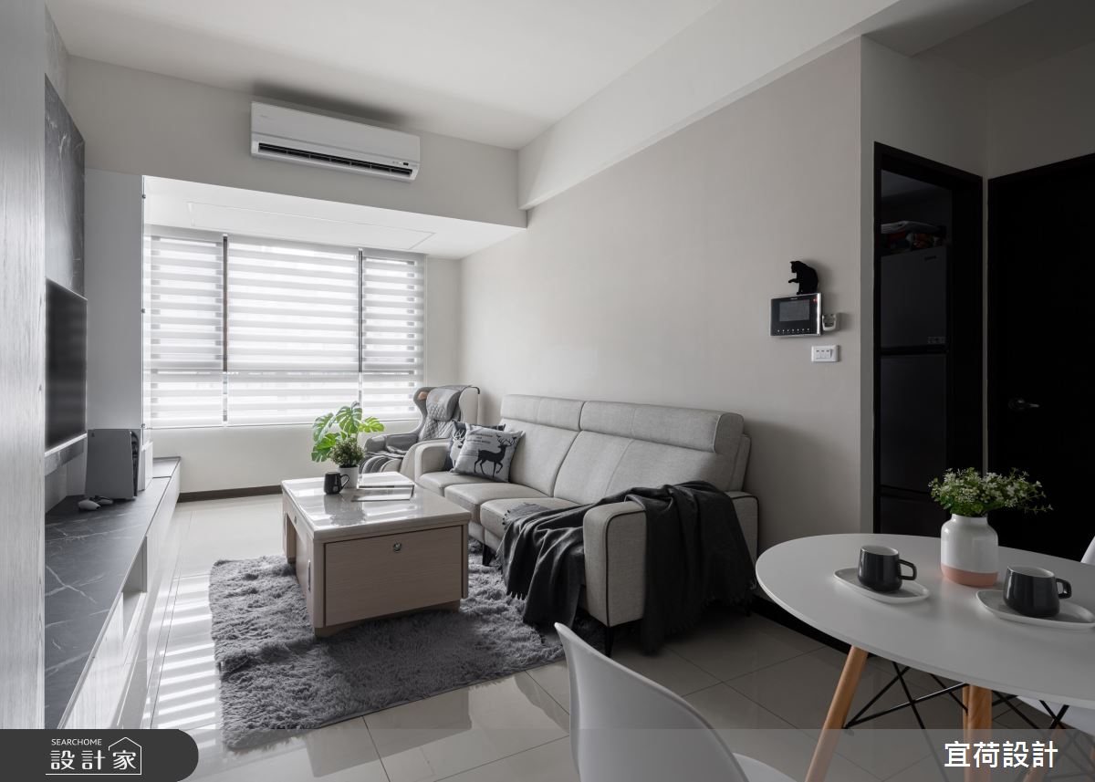 16坪新成屋(5年以下)＿現代風客廳餐廳案例圖片＿宜荷設計＿宜荷_灰鏡之3