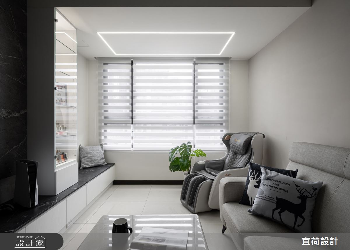 16坪新成屋(5年以下)＿現代風客廳案例圖片＿宜荷設計＿宜荷_灰鏡之5