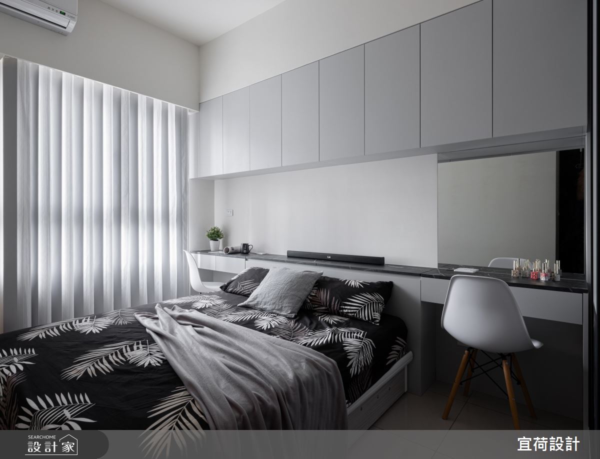 16坪新成屋(5年以下)＿現代風臥室案例圖片＿宜荷設計＿宜荷_灰鏡之9