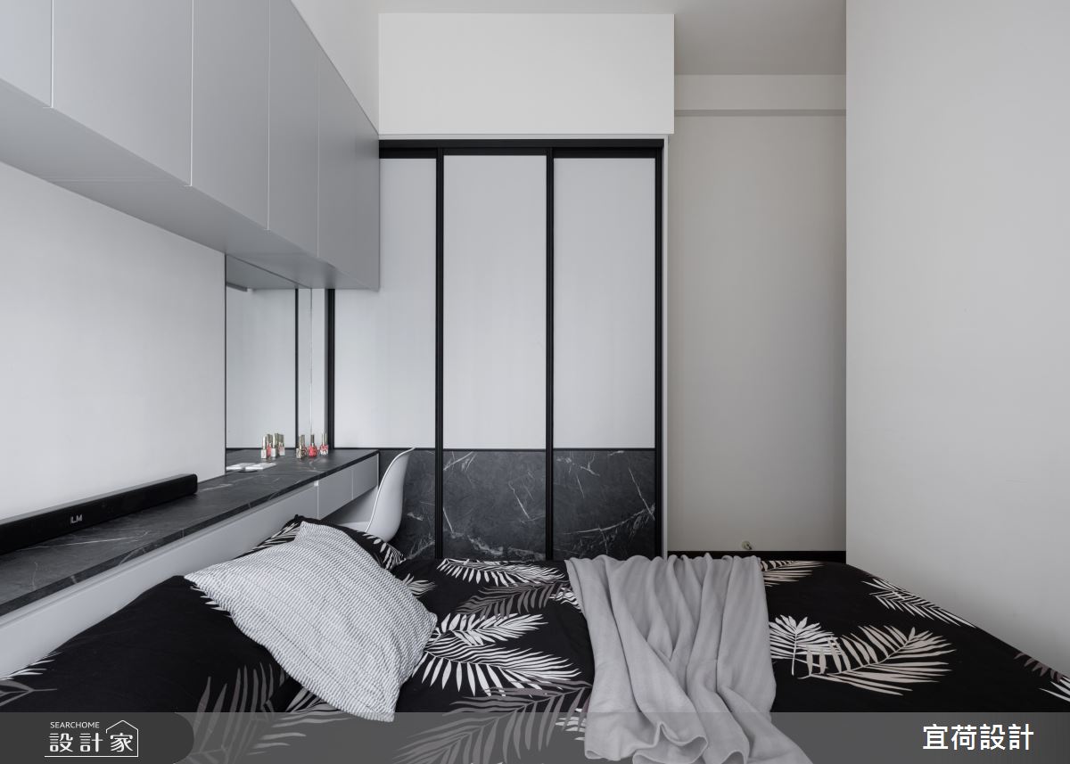 16坪新成屋(5年以下)＿現代風臥室案例圖片＿宜荷設計＿宜荷_灰鏡之10
