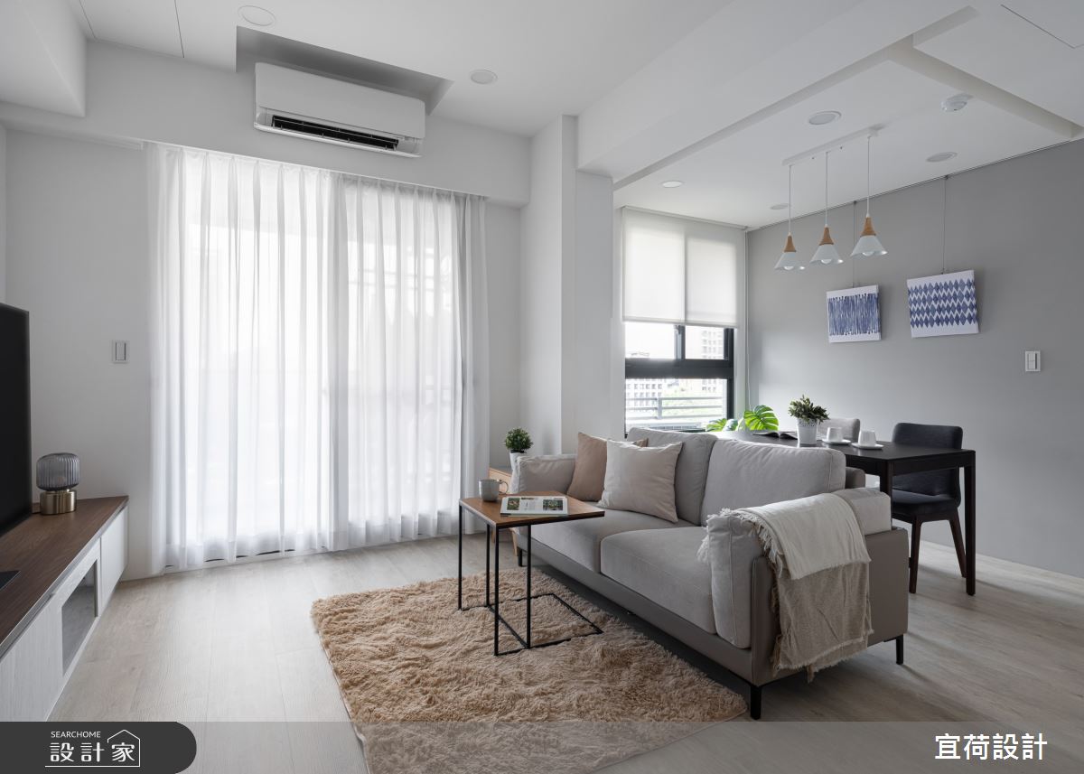 16坪新成屋(5年以下)＿北歐風客廳書房案例圖片＿宜荷設計＿宜荷_日和之5