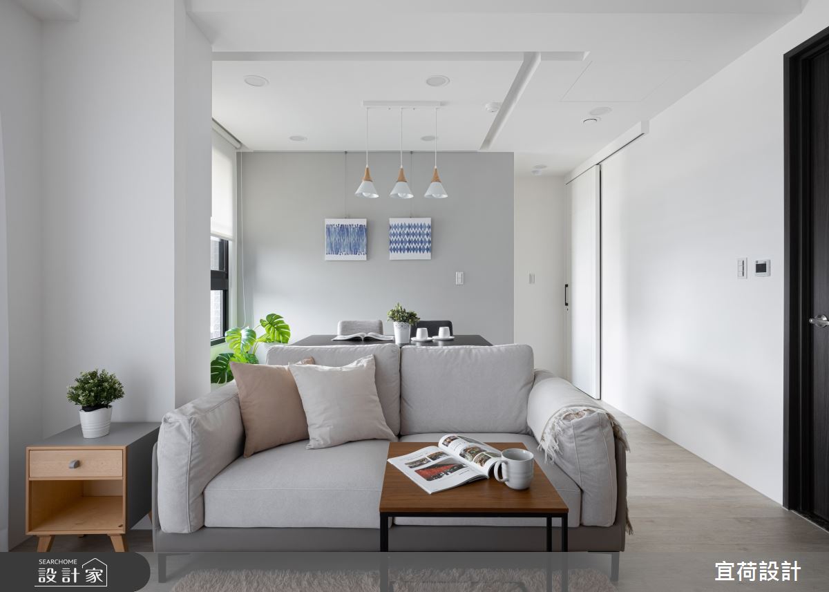16坪新成屋(5年以下)＿北歐風客廳書房案例圖片＿宜荷設計＿宜荷_日和之4
