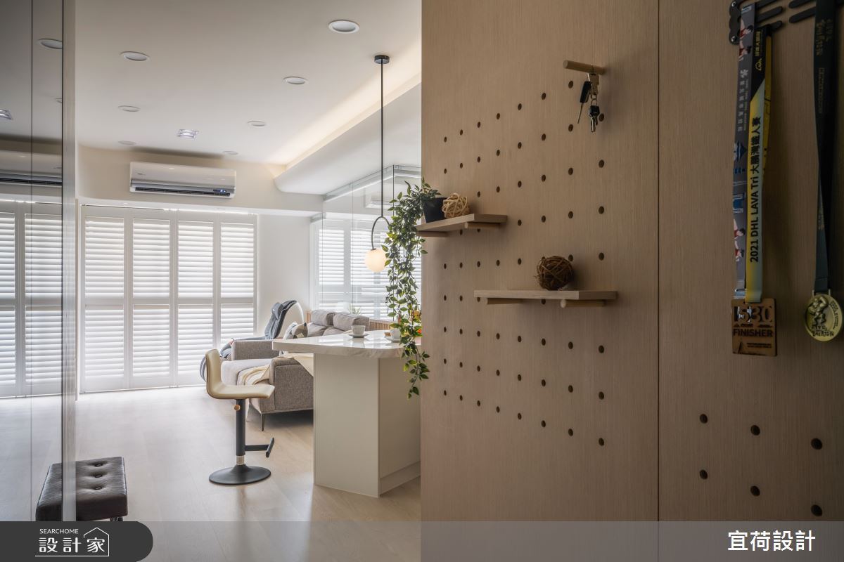36坪新成屋(5年以下)＿人文禪風玄關客廳餐廳中島案例圖片＿宜荷設計＿宜荷_日光沐沐之5