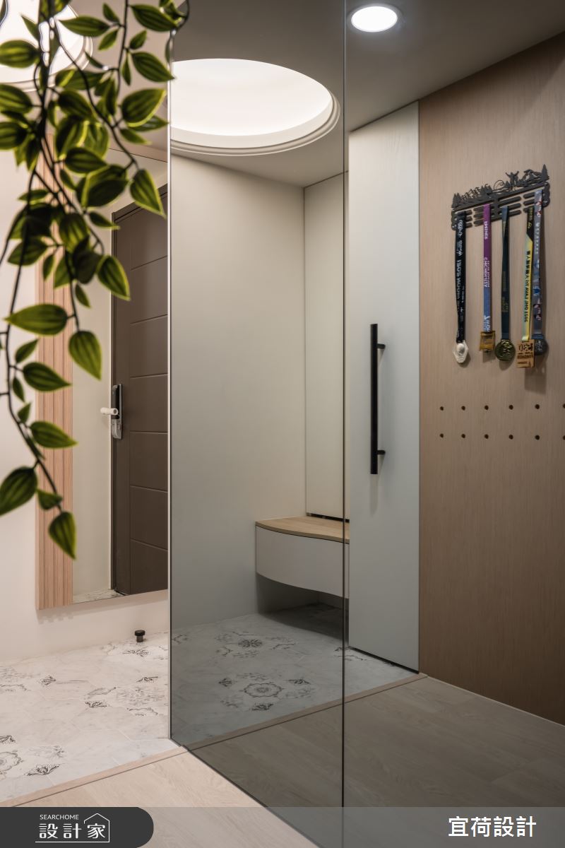 36坪新成屋(5年以下)＿人文禪風玄關案例圖片＿宜荷設計＿宜荷_日光沐沐之3