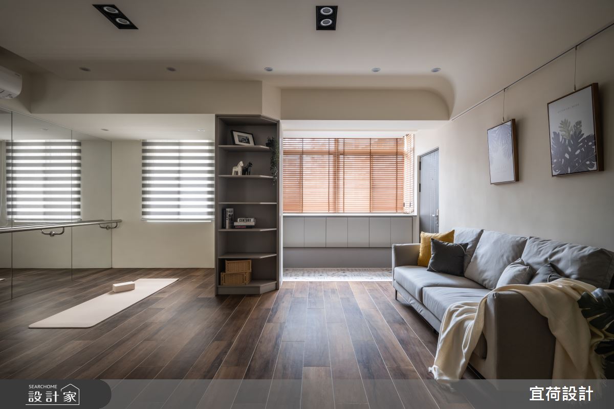 32坪老屋(31~40年)＿侘寂風玄關客廳家庭健身房案例圖片＿宜荷設計＿宜荷_om之6