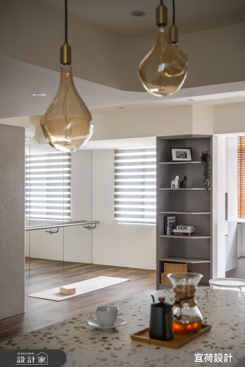 32坪老屋(31~40年)＿侘寂風客廳餐廳家庭健身房中島案例圖片＿宜荷設計＿宜荷_om之16