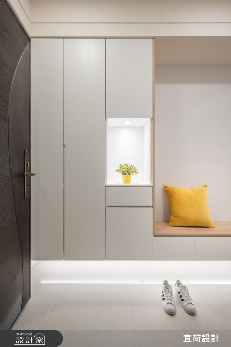 48坪新成屋(5年以下)＿輕美式北歐風玄關案例圖片＿宜荷設計＿宜荷_和煦之1