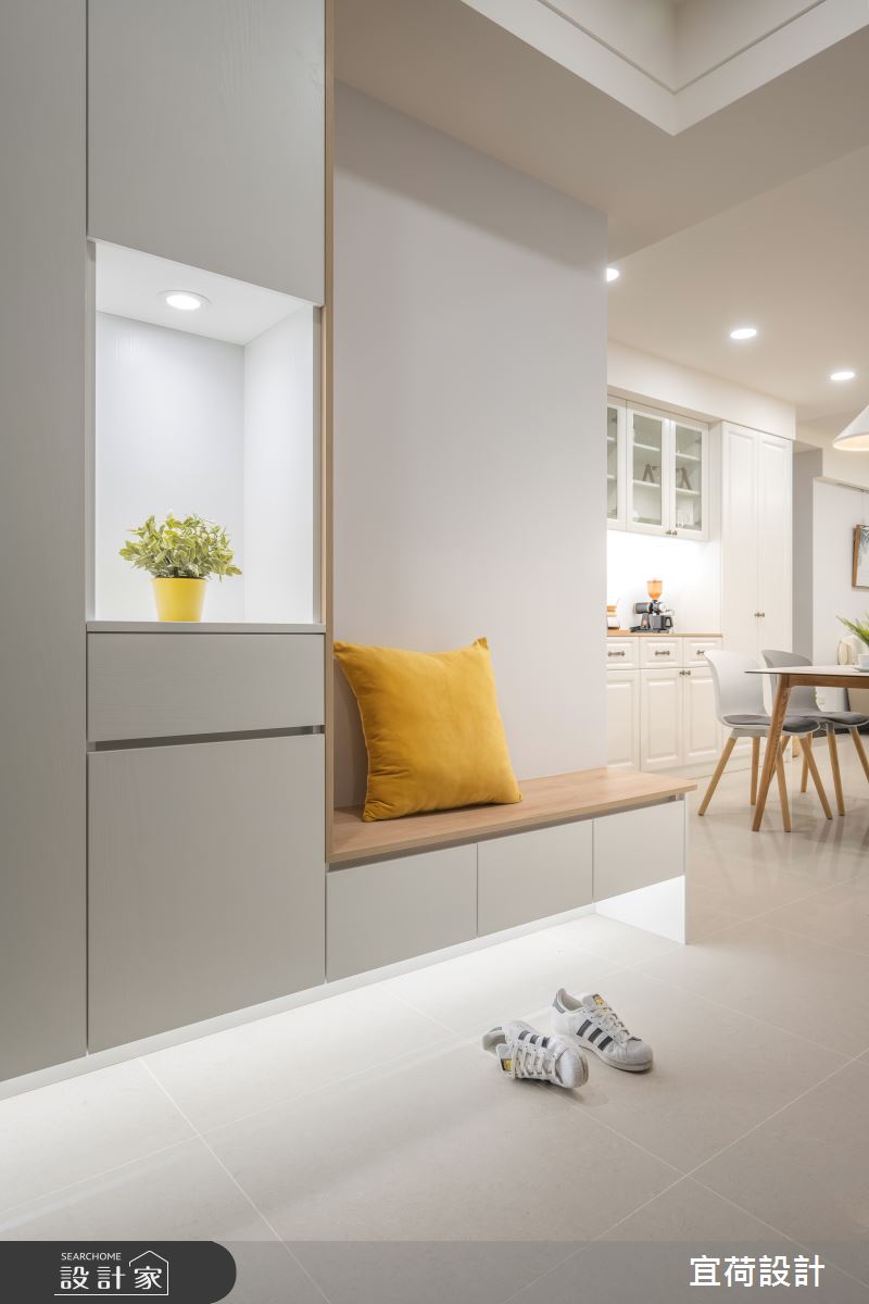 48坪新成屋(5年以下)＿輕美式北歐風玄關案例圖片＿宜荷設計＿宜荷_和煦之2