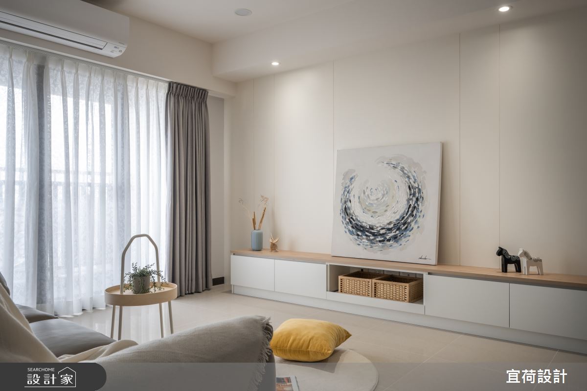 48坪新成屋(5年以下)＿輕美式北歐風客廳案例圖片＿宜荷設計＿宜荷_和煦之5