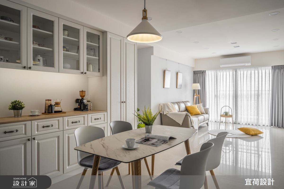 48坪新成屋(5年以下)＿輕美式北歐風客廳餐廳案例圖片＿宜荷設計＿宜荷_和煦之14