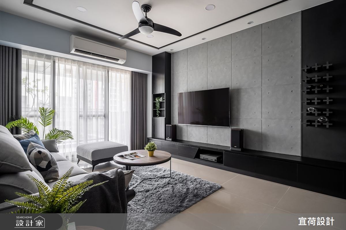 35坪新成屋(5年以下)＿現代風客廳案例圖片＿宜荷設計＿宜荷_靜謐之1