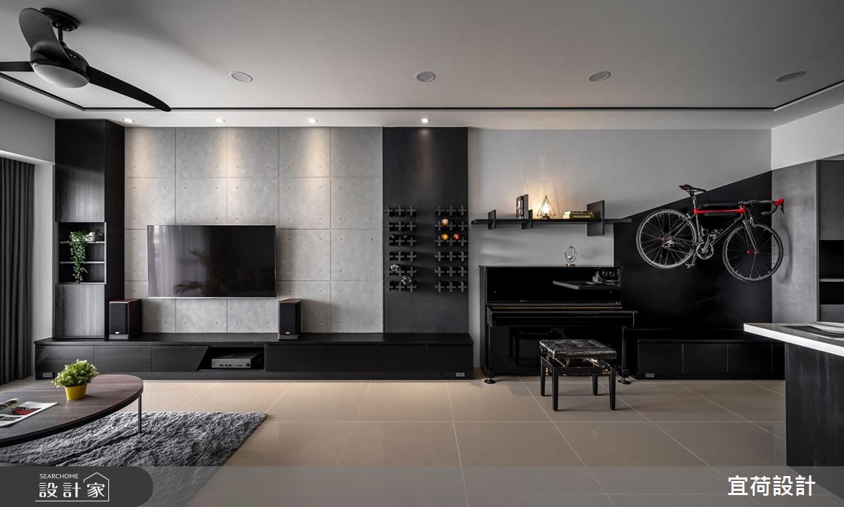 35坪新成屋(5年以下)＿現代風客廳案例圖片＿宜荷設計＿宜荷_靜謐之3