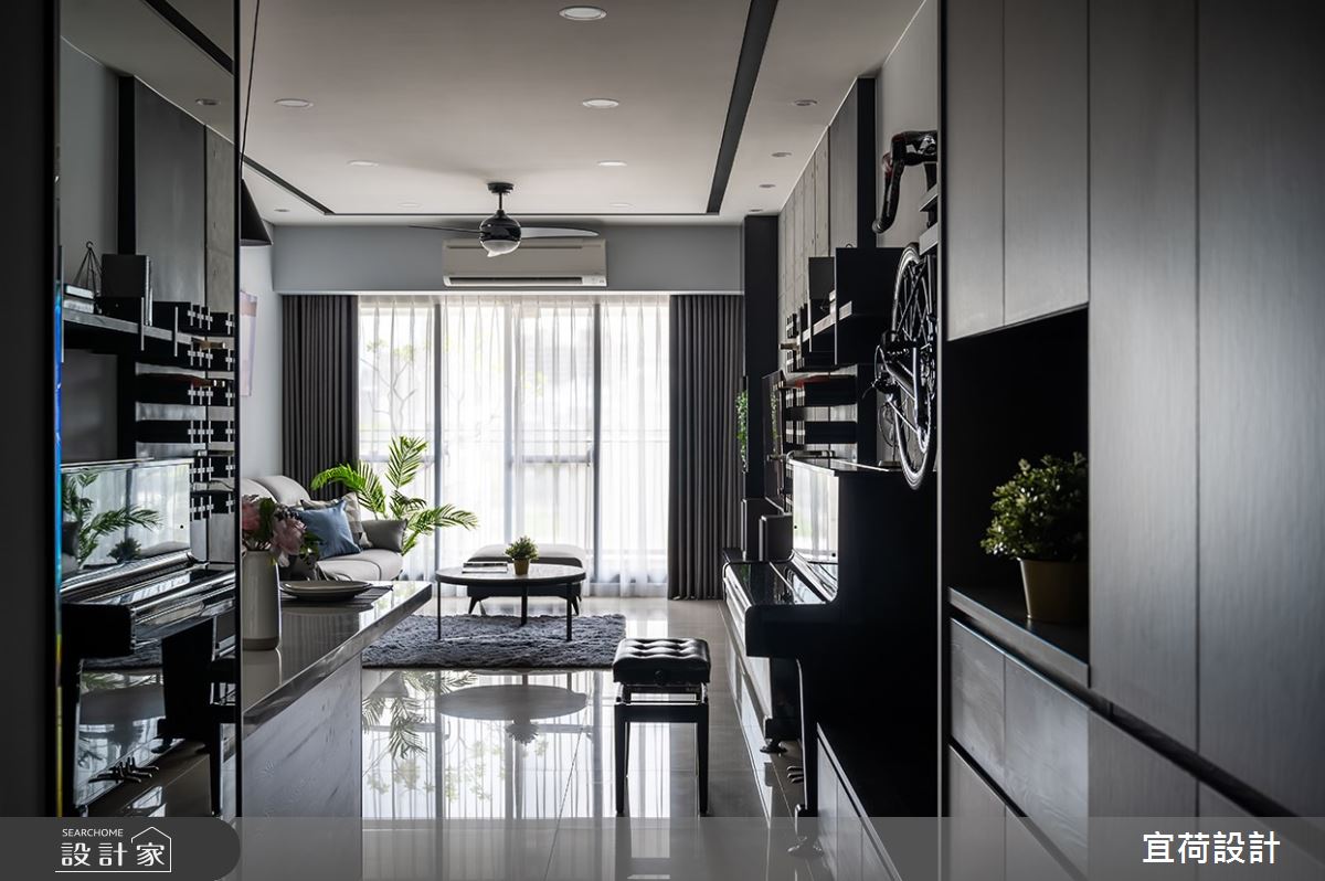 35坪新成屋(5年以下)＿現代風玄關客廳餐廳案例圖片＿宜荷設計＿宜荷_靜謐之6
