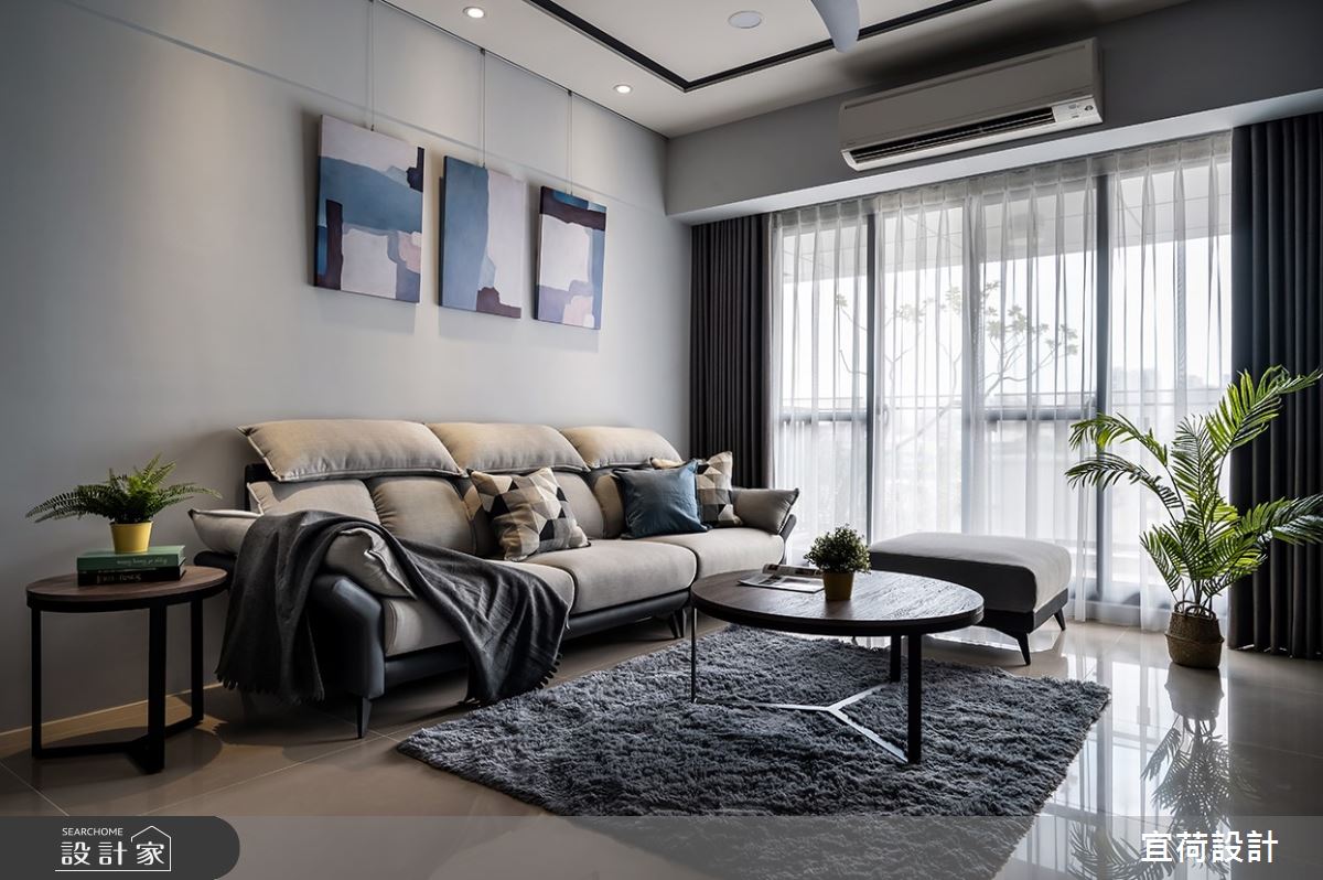 35坪新成屋(5年以下)＿現代風客廳案例圖片＿宜荷設計＿宜荷_靜謐之13