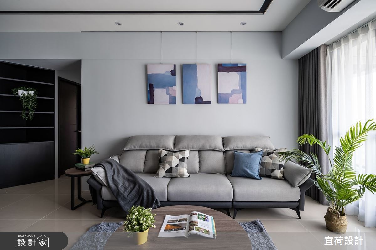 35坪新成屋(5年以下)＿現代風客廳案例圖片＿宜荷設計＿宜荷_靜謐之15