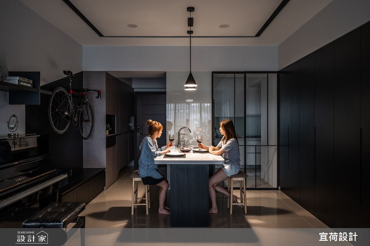 35坪新成屋(5年以下)＿現代風餐廳中島案例圖片＿宜荷設計＿宜荷_靜謐之18