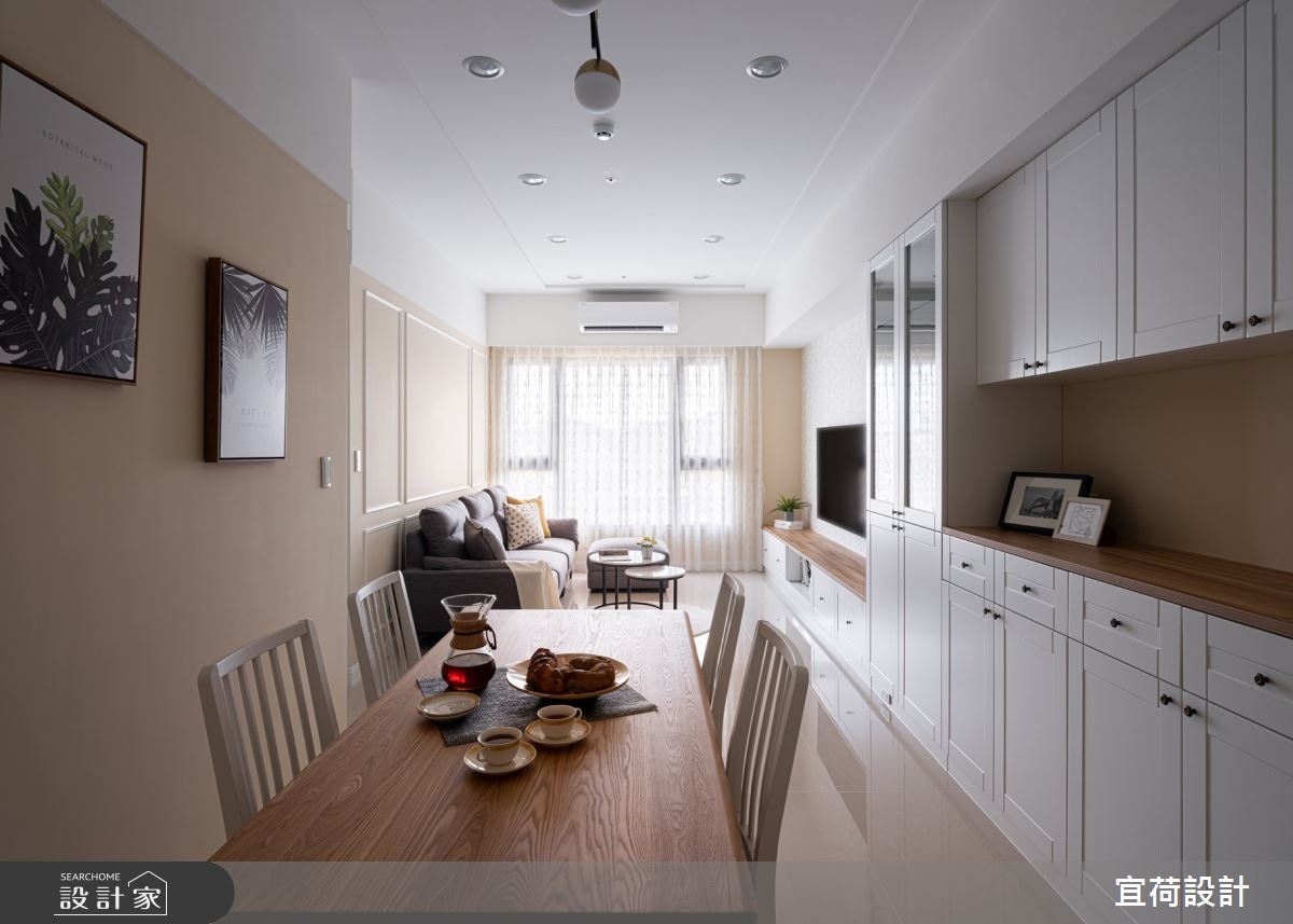 45坪新成屋(5年以下)＿鄉村風客廳餐廳案例圖片＿宜荷設計＿宜荷_春漾之6