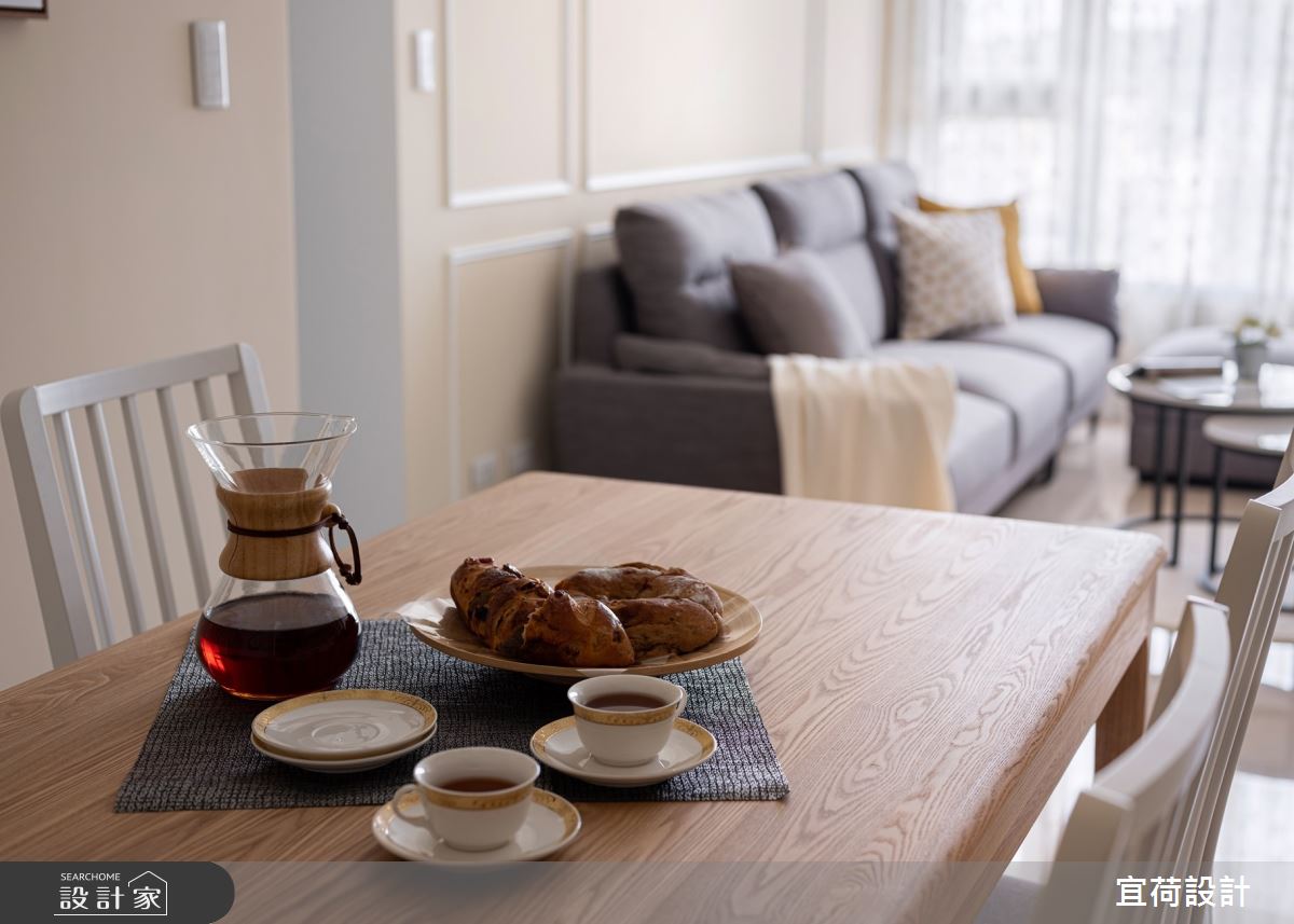 45坪新成屋(5年以下)＿鄉村風客廳餐廳案例圖片＿宜荷設計＿宜荷_春漾之8
