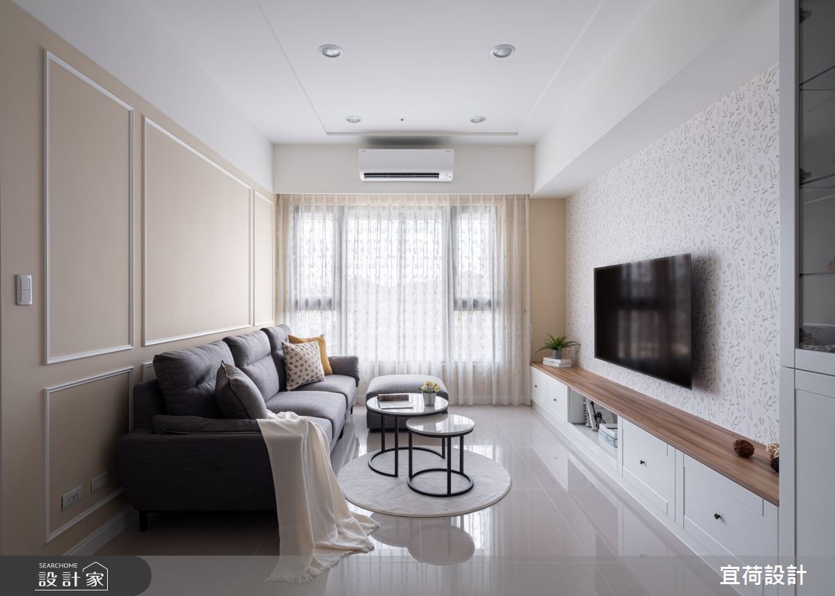 45坪新成屋(5年以下)＿鄉村風客廳案例圖片＿宜荷設計＿宜荷_春漾之11