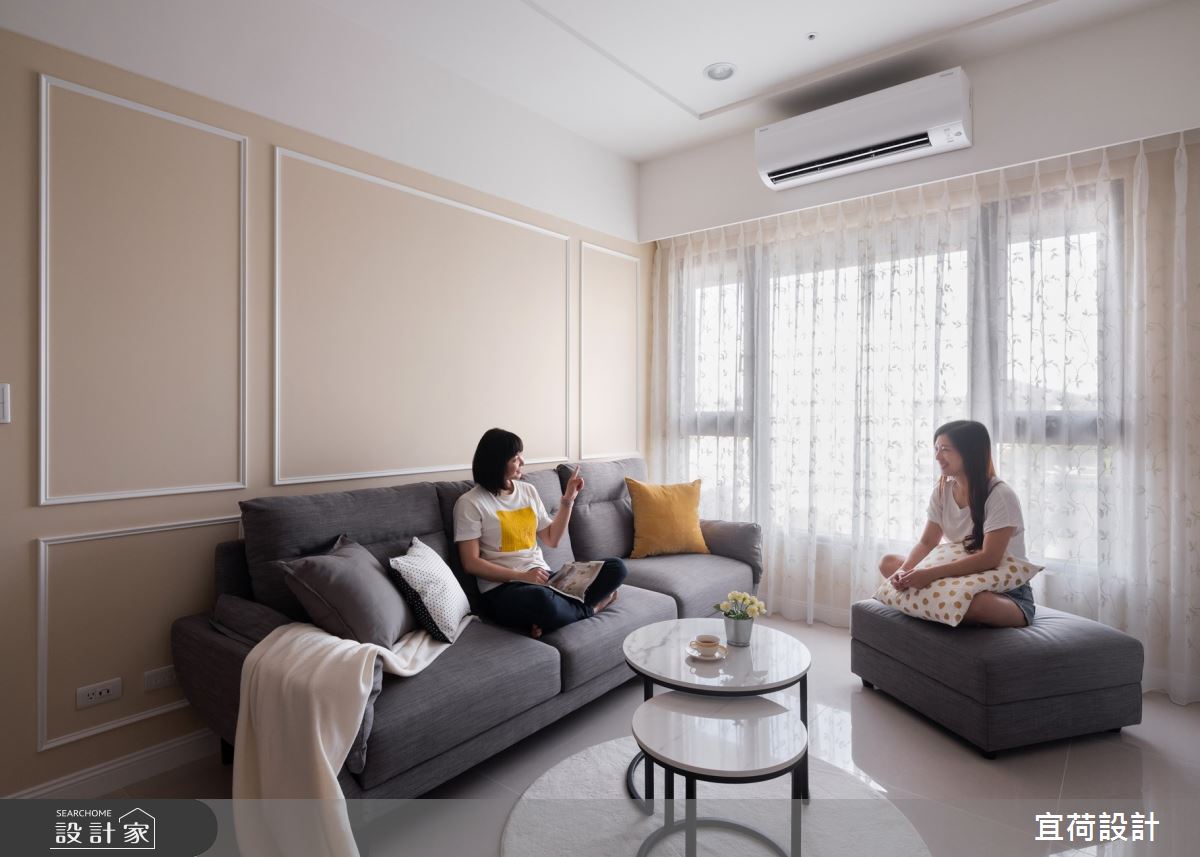 45坪新成屋(5年以下)＿鄉村風客廳案例圖片＿宜荷設計＿宜荷_春漾之13