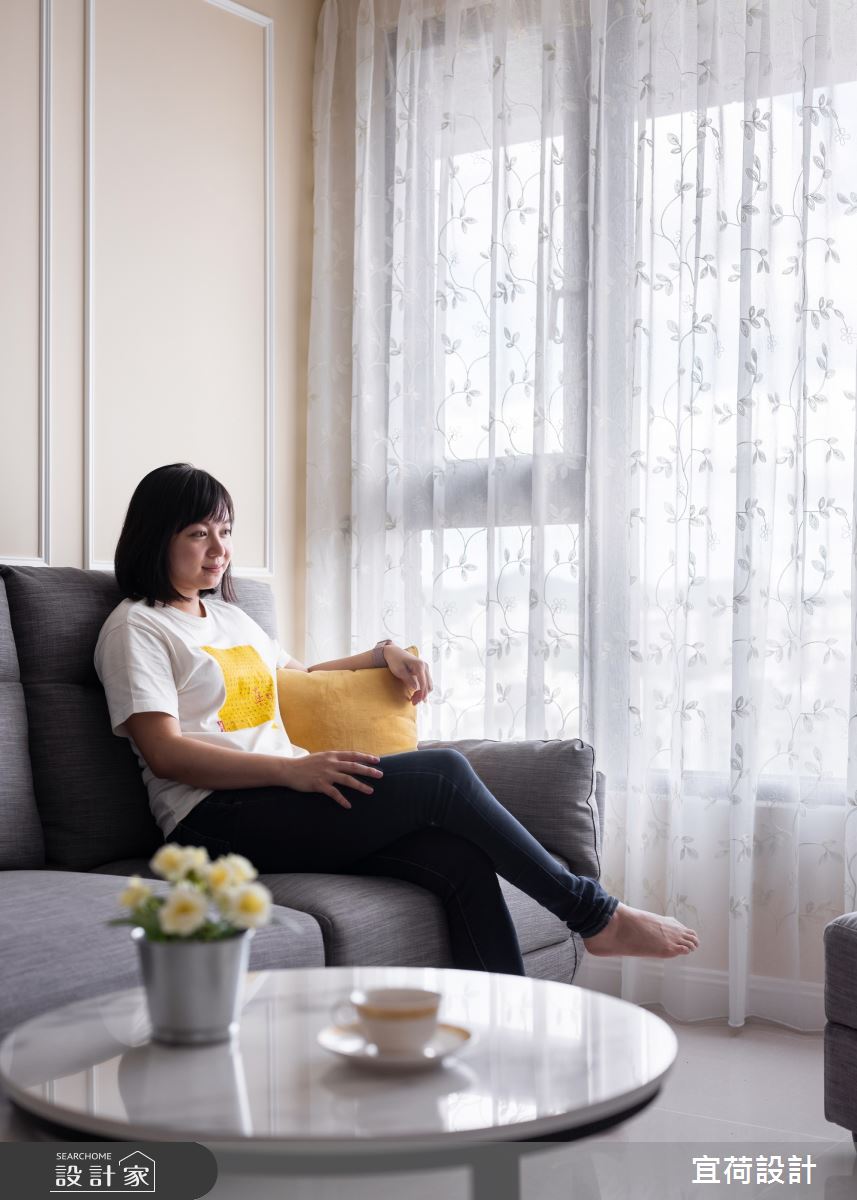 45坪新成屋(5年以下)＿鄉村風客廳案例圖片＿宜荷設計＿宜荷_春漾之14