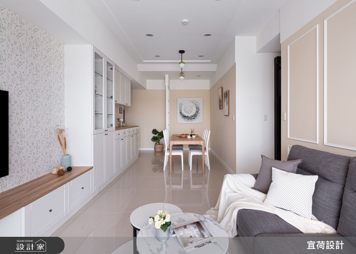 45坪新成屋(5年以下)＿鄉村風客廳餐廳案例圖片＿宜荷設計＿宜荷_春漾之15