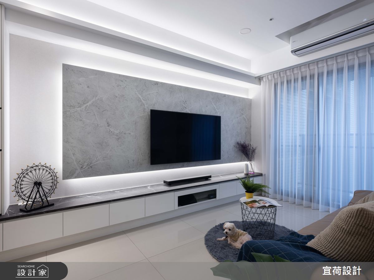 22坪新成屋(5年以下)＿現代風客廳案例圖片＿宜荷設計＿宜荷_軌跡之3