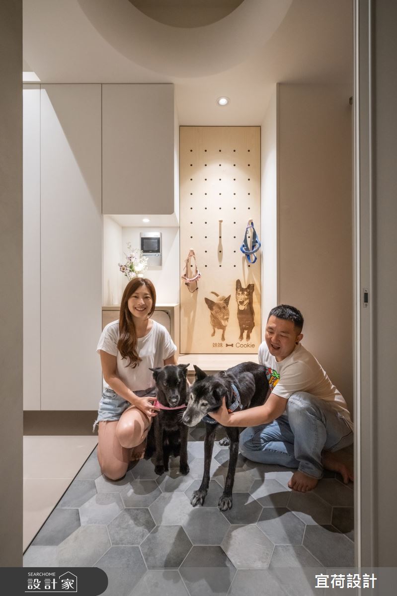 40坪中古屋(5~15年)＿簡約風玄關案例圖片＿宜荷設計＿宜荷_Cookie&妹妹之5