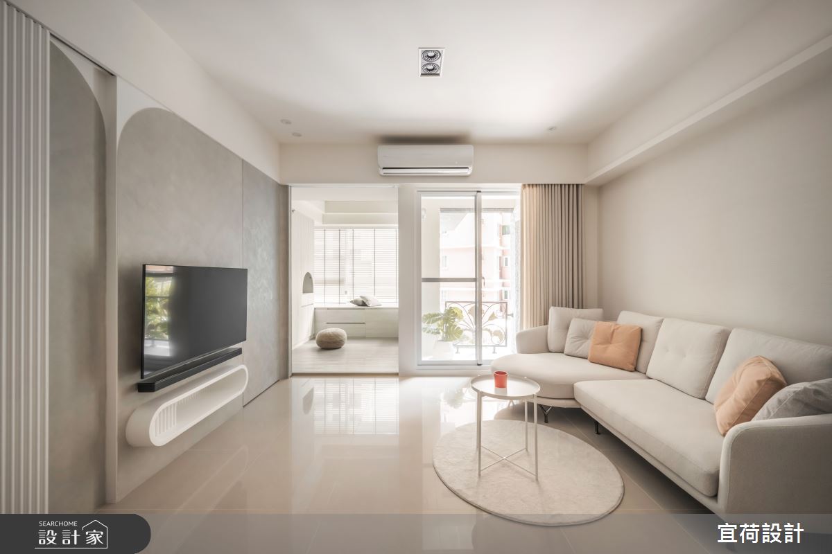 40坪中古屋(5~15年)＿簡約風客廳案例圖片＿宜荷設計＿宜荷_Cookie&妹妹之14
