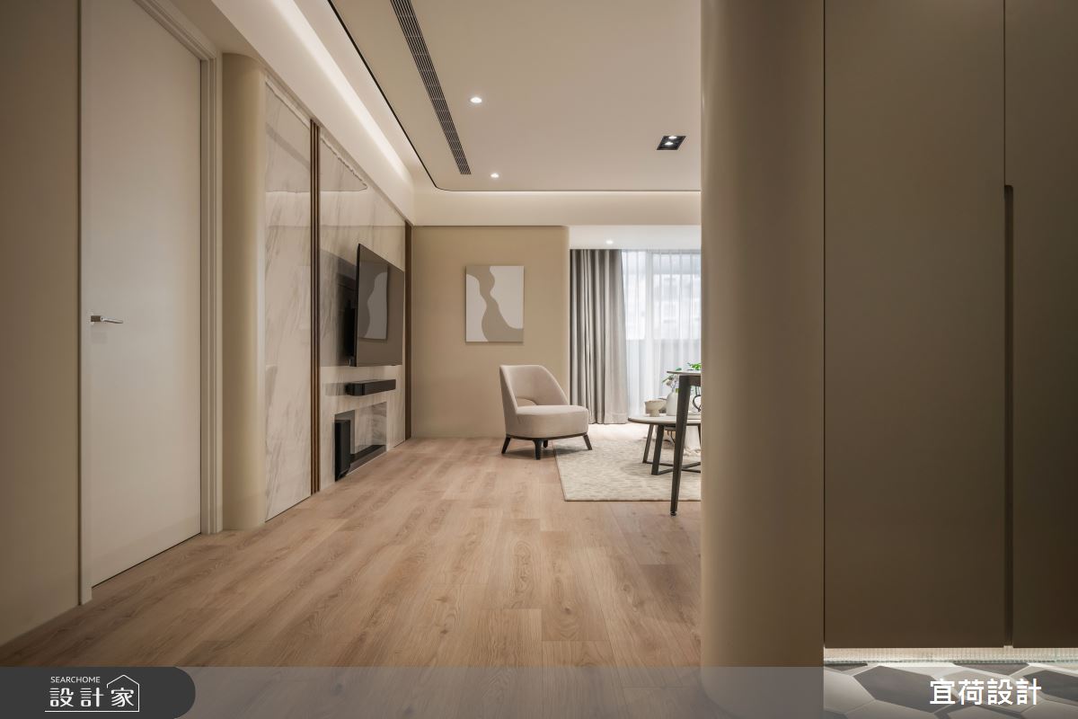 36坪中古屋(5~15年)＿現代風玄關客廳案例圖片＿宜荷設計＿宜荷_靜蘊之5