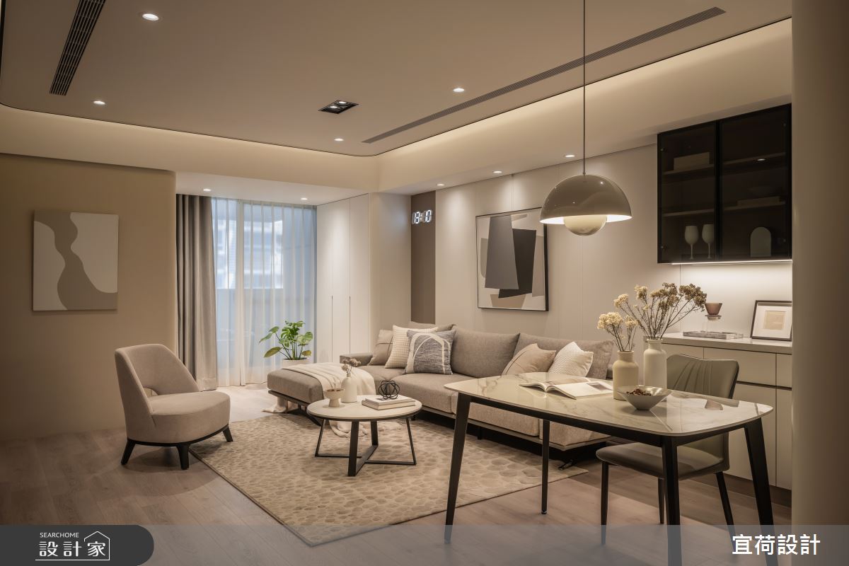 36坪中古屋(5~15年)＿現代風客廳餐廳案例圖片＿宜荷設計＿宜荷_靜蘊之7