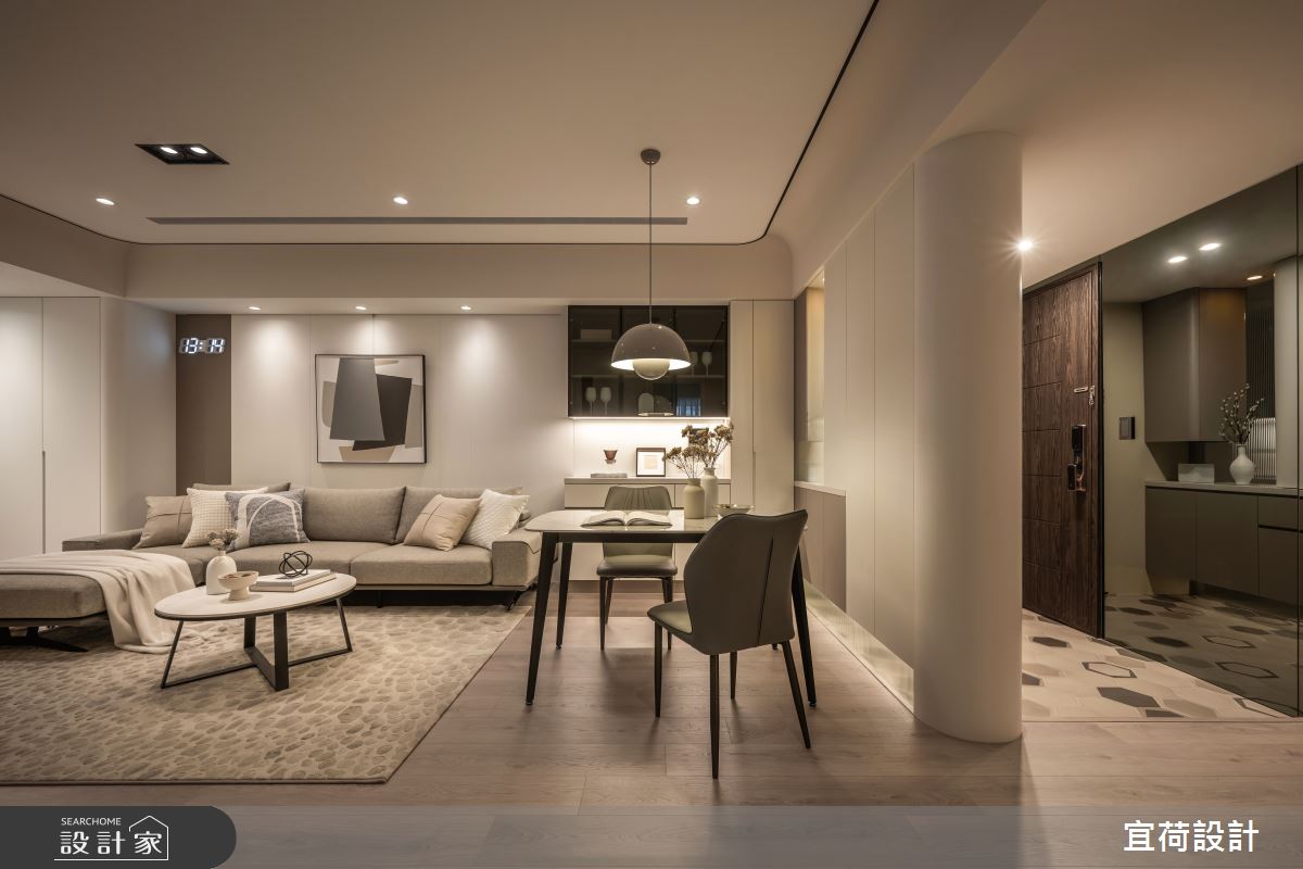 36坪中古屋(5~15年)＿現代風玄關客廳餐廳案例圖片＿宜荷設計＿宜荷_靜蘊之10