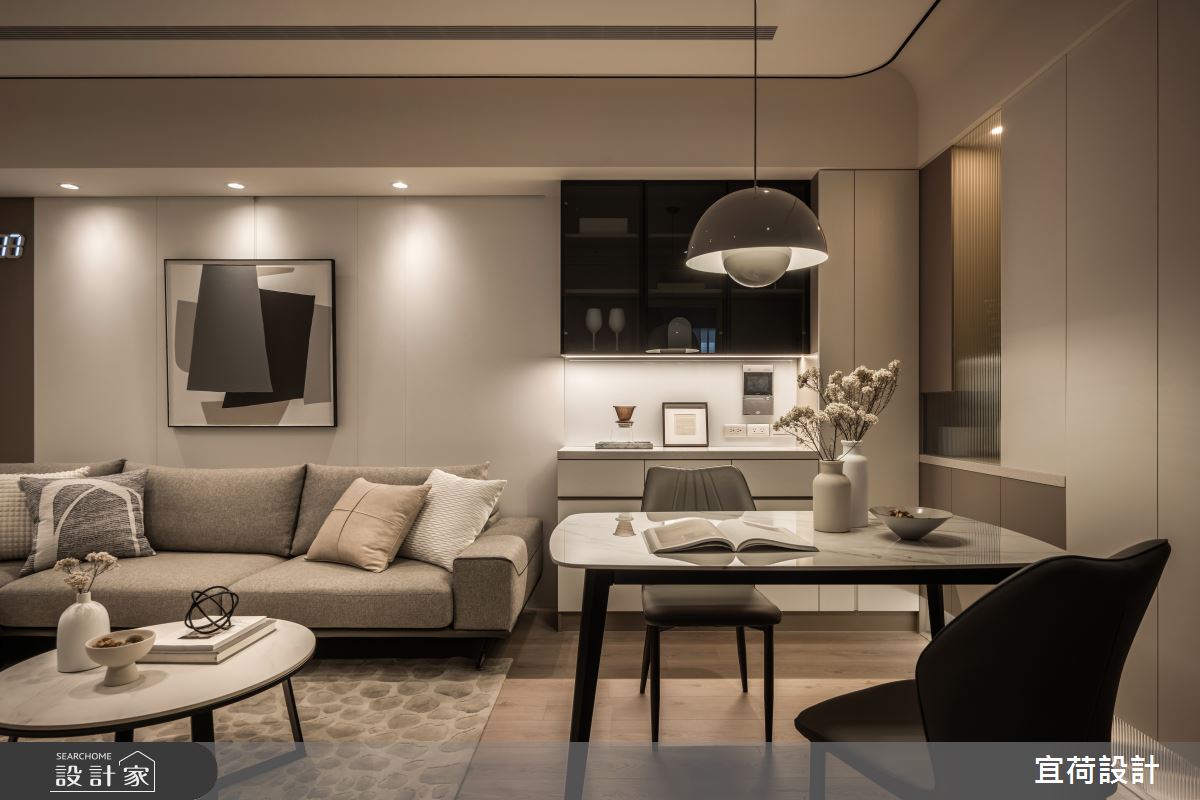 36坪中古屋(5~15年)＿現代風客廳餐廳案例圖片＿宜荷設計＿宜荷_靜蘊之11
