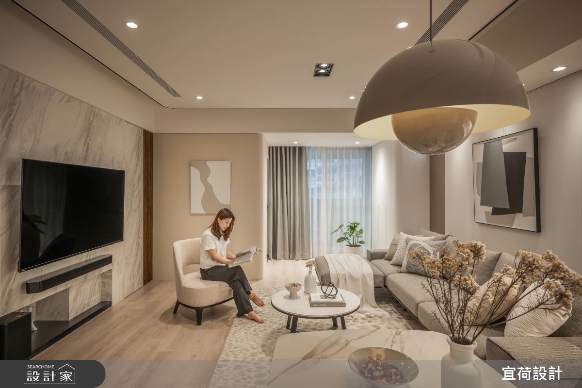 36坪中古屋(5~15年)＿現代風客廳餐廳案例圖片＿宜荷設計＿宜荷_靜蘊之24