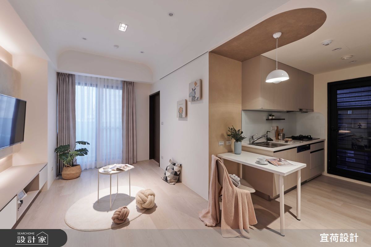 預售屋＿現代風客廳餐廳廚房案例圖片＿宜荷設計＿宜荷_暖漾之2