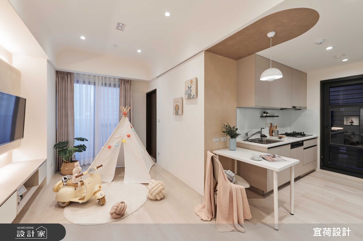 預售屋＿現代風客廳餐廳廚房案例圖片＿宜荷設計＿宜荷_暖漾之3