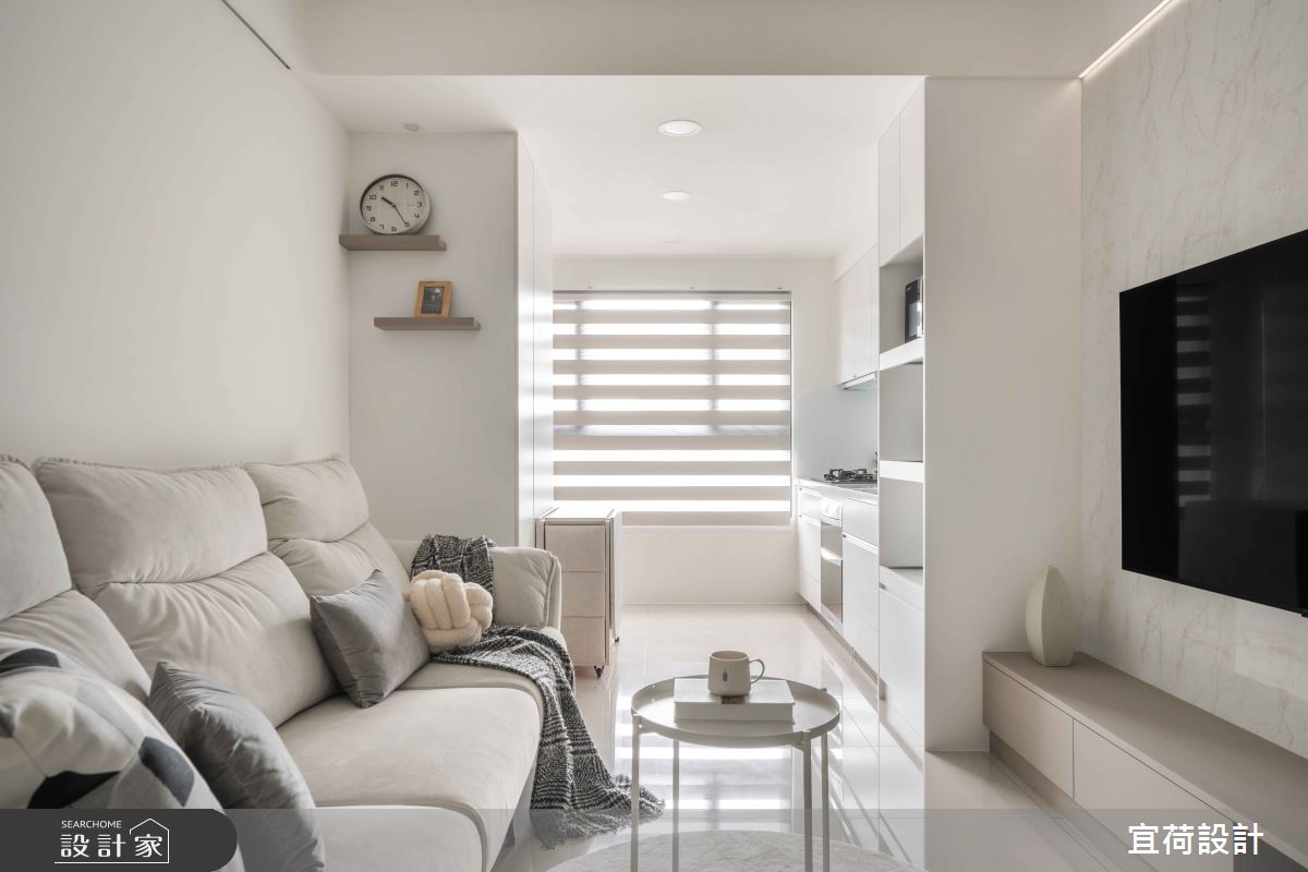 預售屋＿現代風客廳廚房案例圖片＿宜荷設計＿宜荷_光廊之2