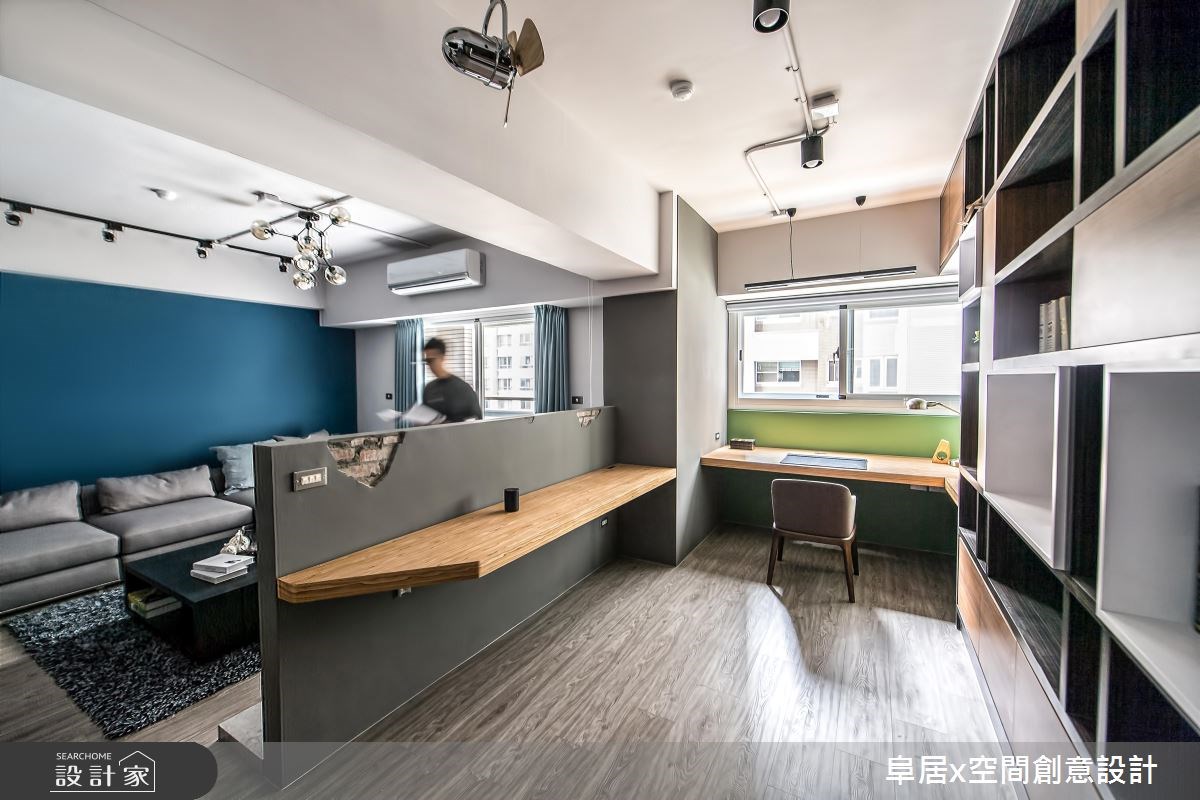 26坪老屋(16~30年)＿工業風客廳書房案例圖片＿阜居空間創意設計＿阜居_05之9