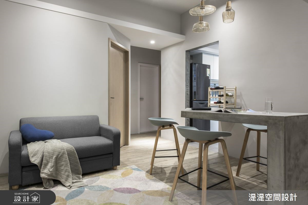 18坪老屋(16~30年)＿簡約風客廳吧檯案例圖片＿湜湜空間設計＿湜湜_06之1