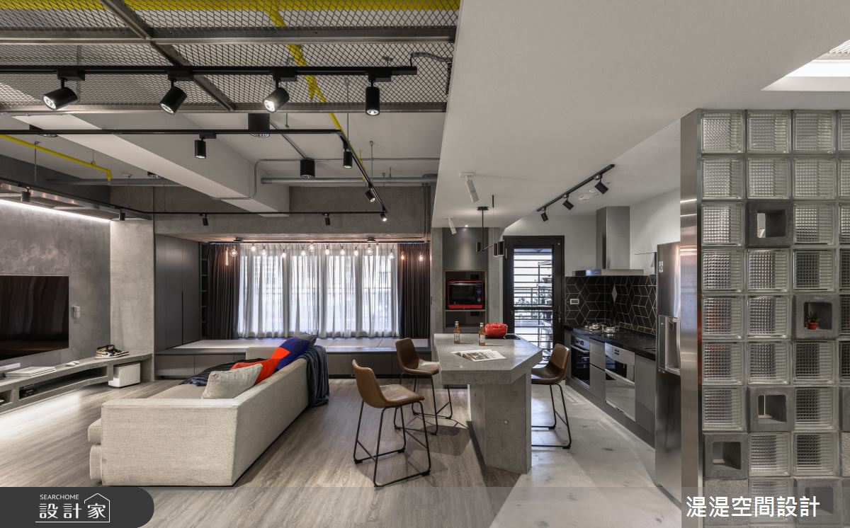 28坪新成屋(5年以下)＿混搭風客廳餐廳吧檯案例圖片＿湜湜空間設計＿湜湜_18之8