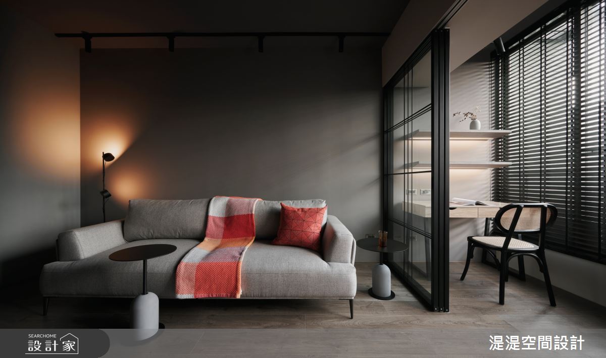 26坪中古屋(5~15年)＿混搭風客廳書房案例圖片＿湜湜空間設計＿湜湜_26之6