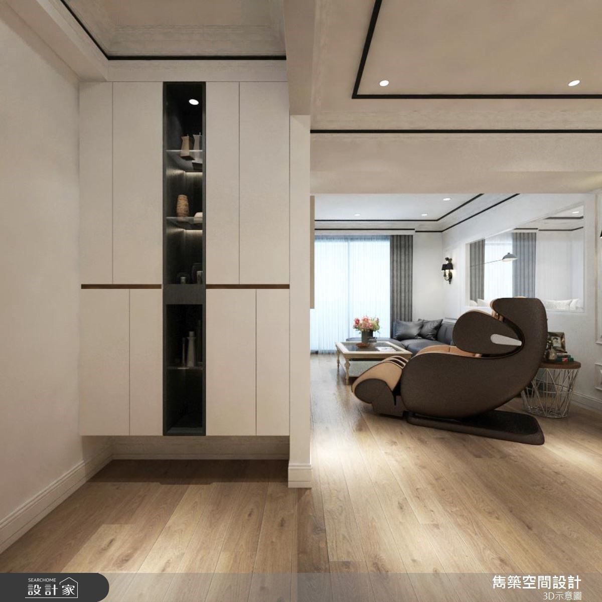 30坪老屋(16~30年)＿美式風玄關客廳案例圖片＿雋築空間設計＿雋築_06之1