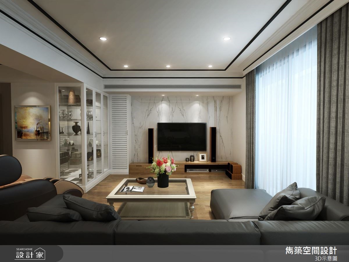 30坪老屋(16~30年)＿美式風客廳案例圖片＿雋築空間設計＿雋築_06之3