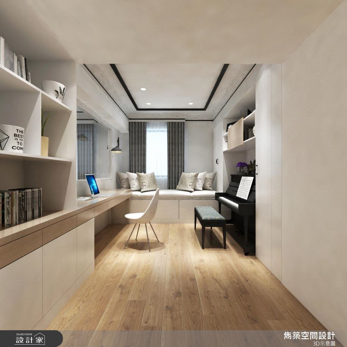 30坪老屋(16~30年)＿美式風書房案例圖片＿雋築空間設計＿雋築_06之4