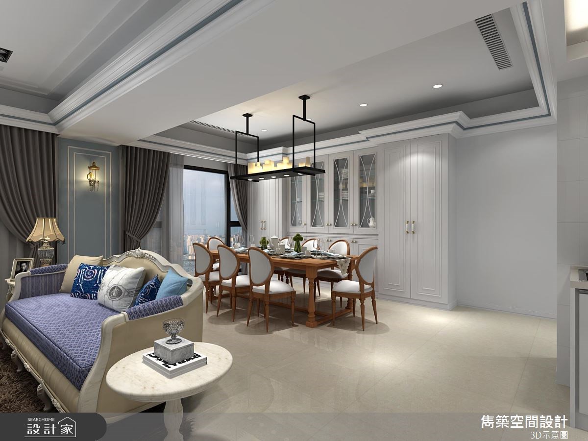 72坪預售屋＿新古典客廳餐廳案例圖片＿雋築空間設計＿雋築_07之3