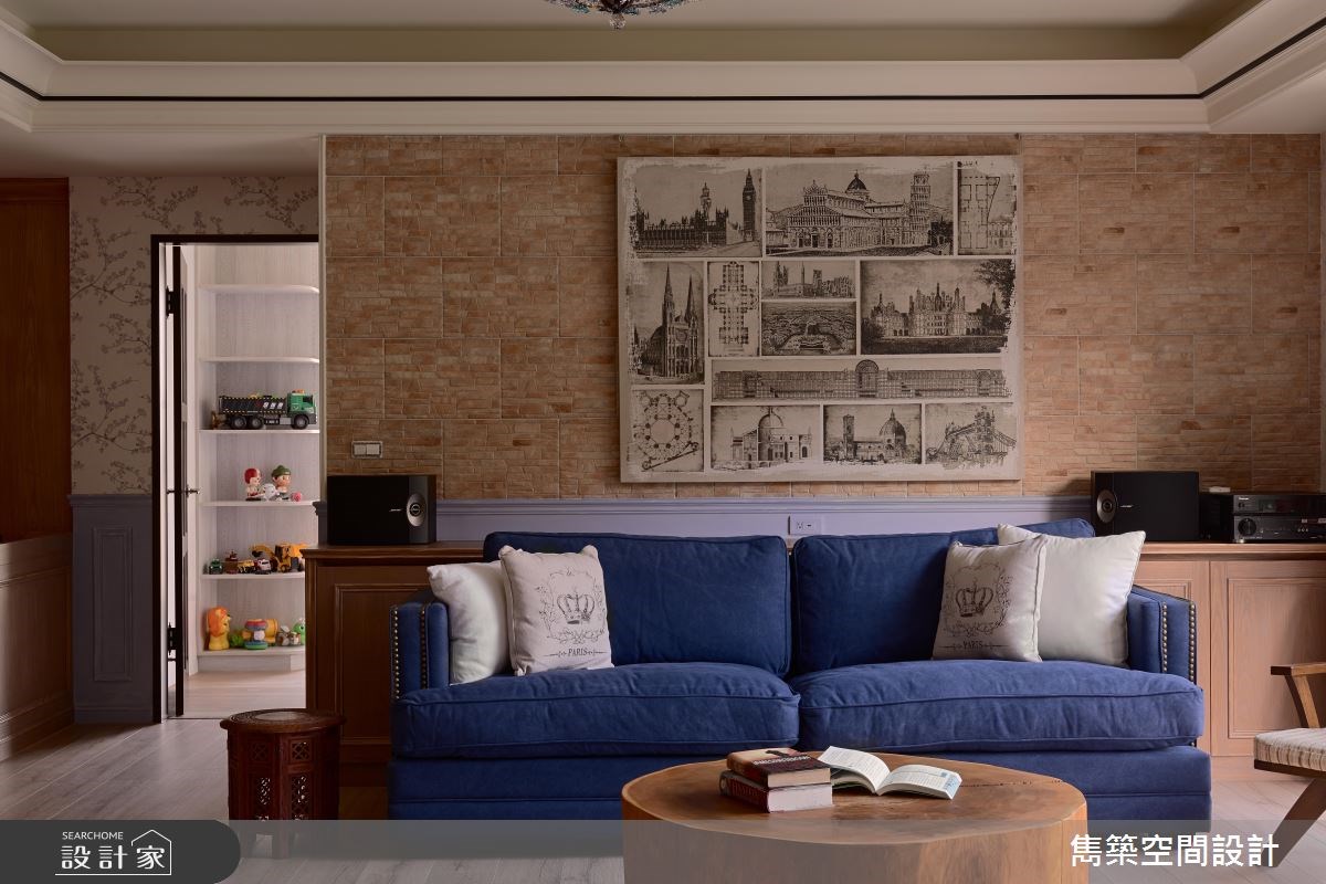 43坪新成屋(5年以下)＿美式風客廳案例圖片＿雋築空間設計＿雋築_11之3