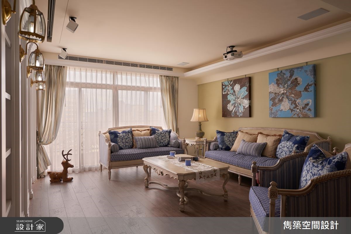 36坪新成屋(5年以下)＿鄉村風客廳案例圖片＿雋築空間設計＿雋築_16之1