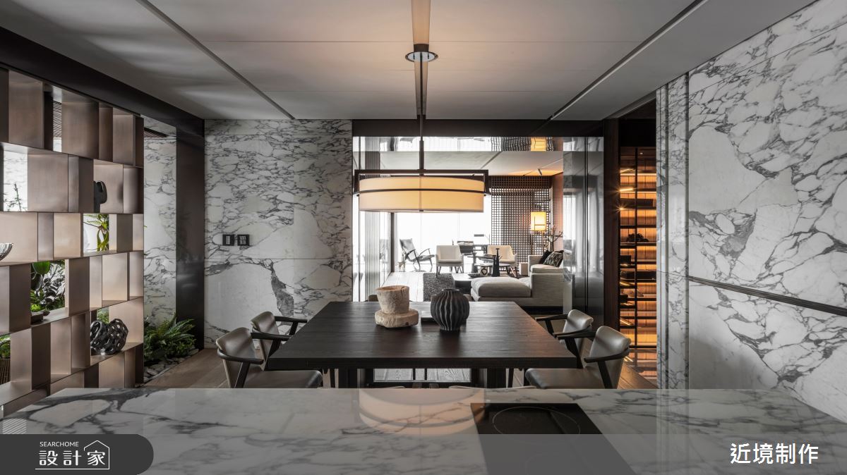105坪新成屋(5年以下)＿奢華風餐廳中島案例圖片＿近境制作＿近境制作_107之8