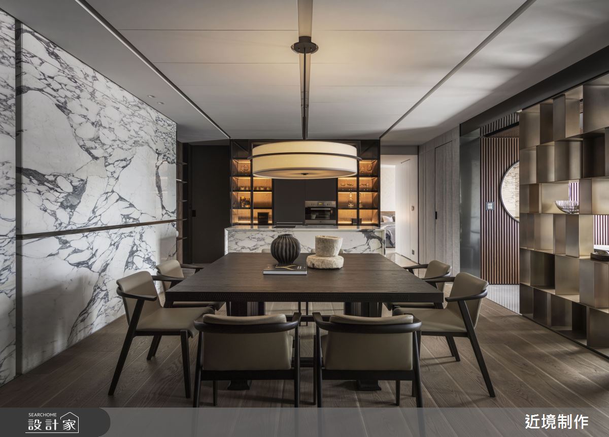 105坪新成屋(5年以下)＿奢華風餐廳中島案例圖片＿近境制作＿近境制作_107之9